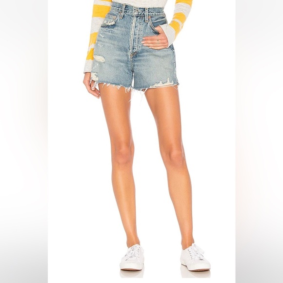 Agolde Pants - Agolde Distressed High Rise Dee Short in Riccochet Size 26
